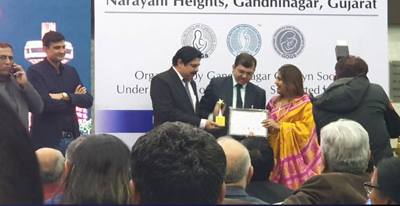 Got Gujarat Gynec excellence award at Ahmedabad